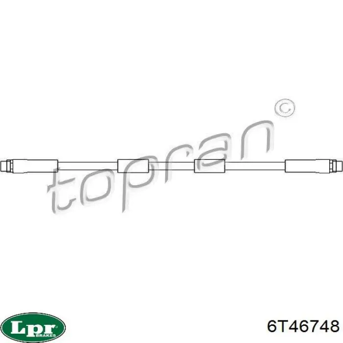 Шланг тормозной передний LPR 6T46748 цена, от 5.31 USD