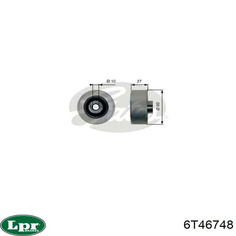 Шланг тормозной передний LPR 6T46748