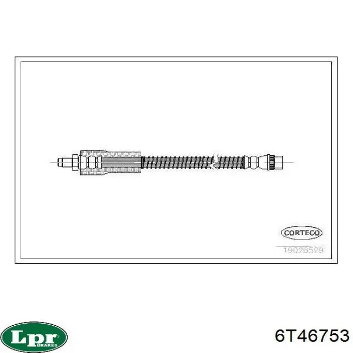 Шланг тормозной передний LPR 6T46753 цена, от 5.21 USD