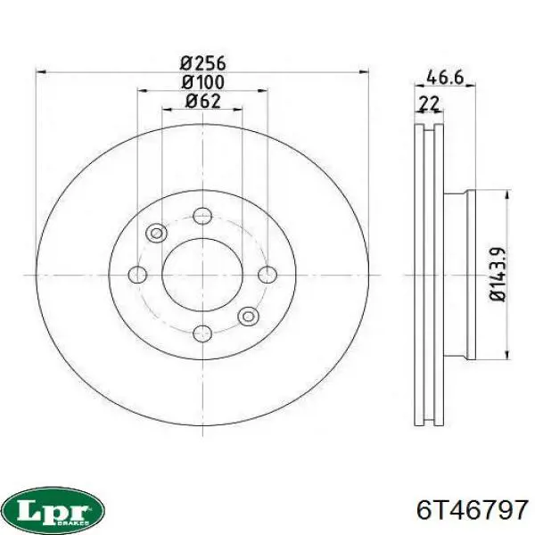 Шланг тормозной задний, правый LPR 6T46797 цена, от 3.59 USD
