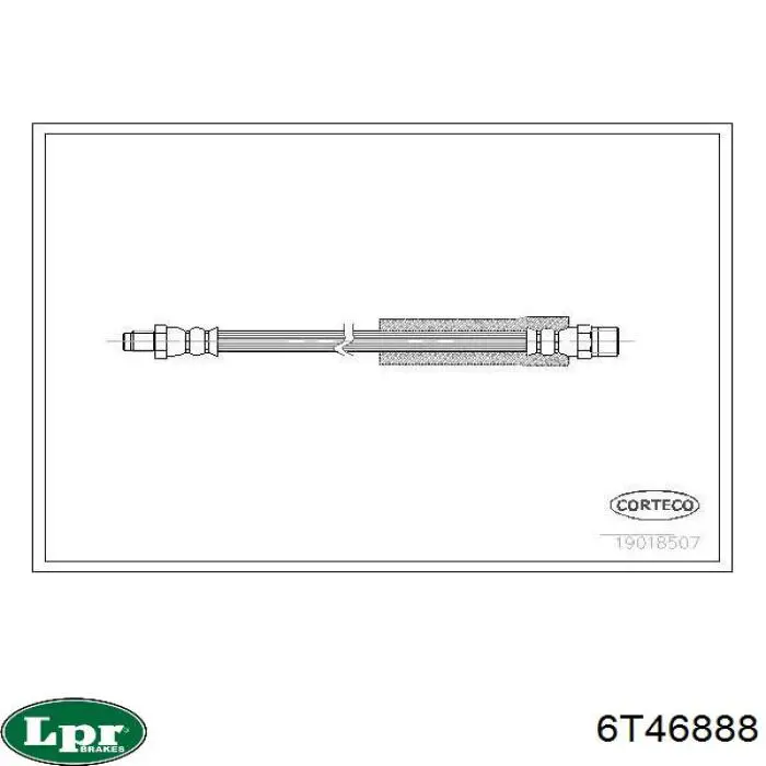 Купить 6T46888 LPR Задний тормозной шланг