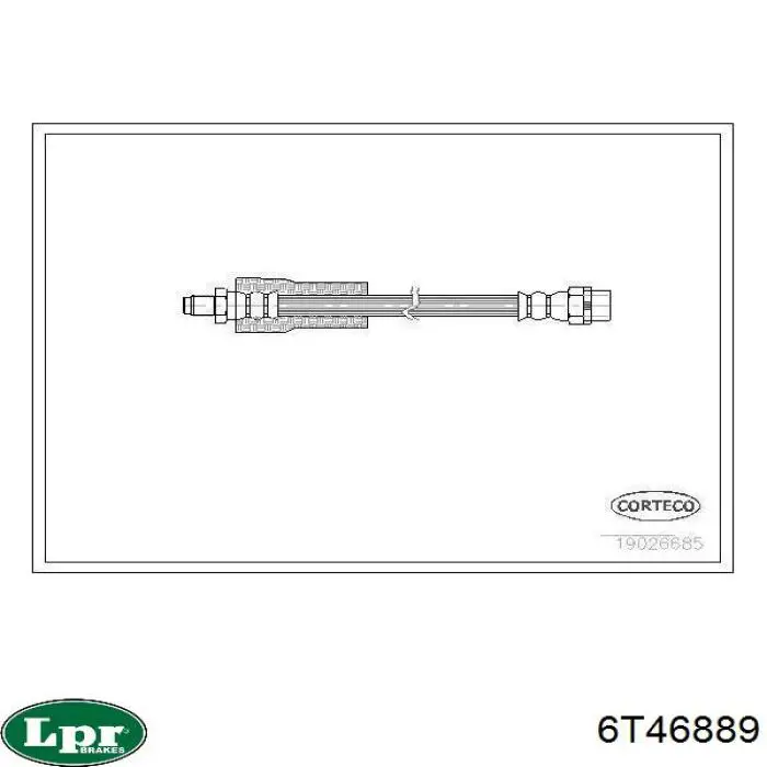 Шланг тормозной передний LPR 6T46889 цена, от 4.74 USD