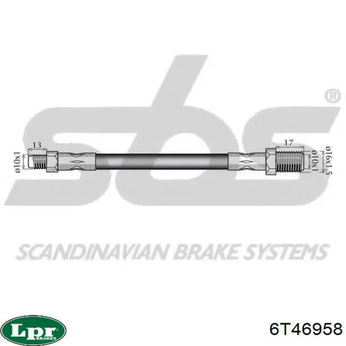 Шланг тормозной передний 6T46958 LPR