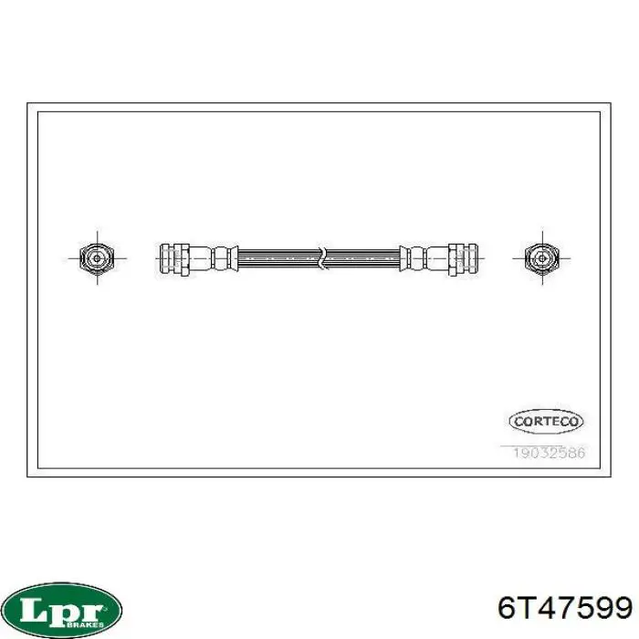Задний тормозной шланг 6T47599 LPR