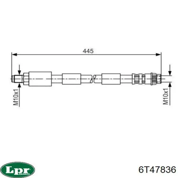 Купить 6T47836 LPR Шланг тормозной передний