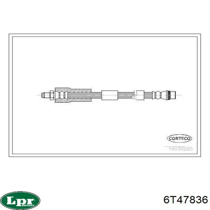 Шланг тормозной передний LPR 6T47836 цена, от 5.61 USD