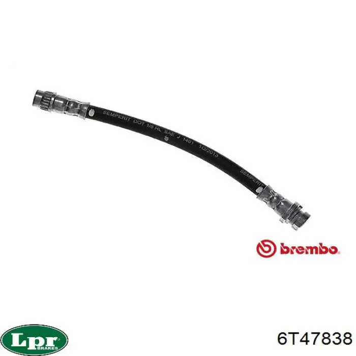 Tubo flexible de frenos trasero 6T47838 LPR