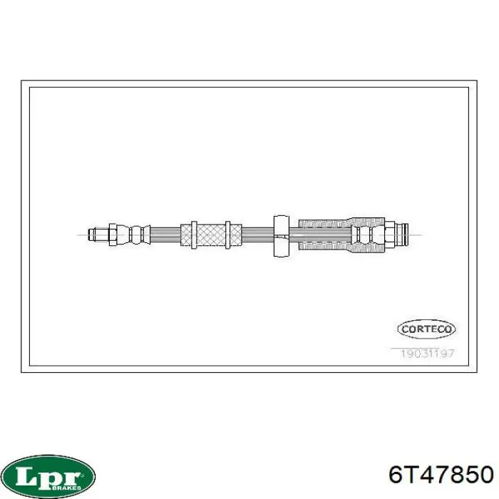 Шланг тормозной передний LPR 6T47850 цена, от 6.28 USD
