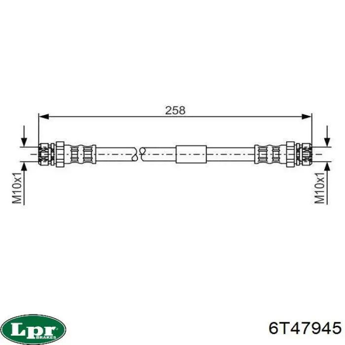 Тормозной шланг задний LPR 6T47945 цена, от 5.33 USD