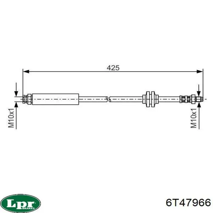 Шланг тормозной передний LPR 6T47966 цена, от 7.03 USD