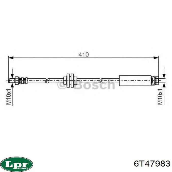 Тормозной шланг задний LPR 6T47983 цена, от 7.40 USD
