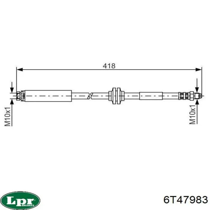 Купить 6T47983 LPR Задний тормозной шланг