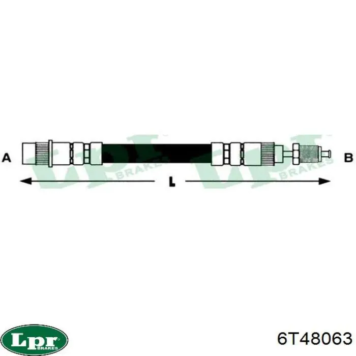 Шланг тормозной передний 6T48063 LPR