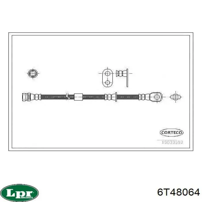 Купить 6T48064 LPR Задний тормозной шланг