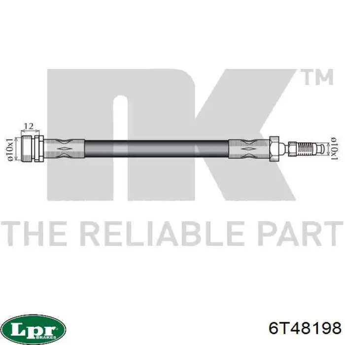 Купить 6T48198 LPR Задний тормозной шланг