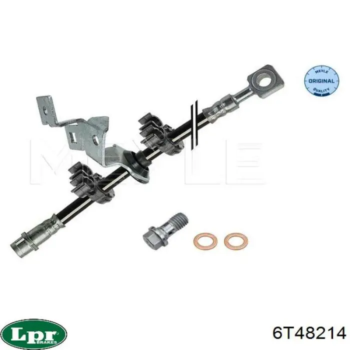 Шланг тормозной передний, левый LPR 6T48214 цена, от 24.72 USD
