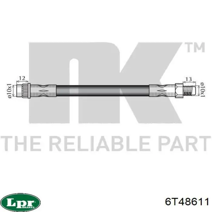 Купить 6T48611 LPR Шланг тормозной передний