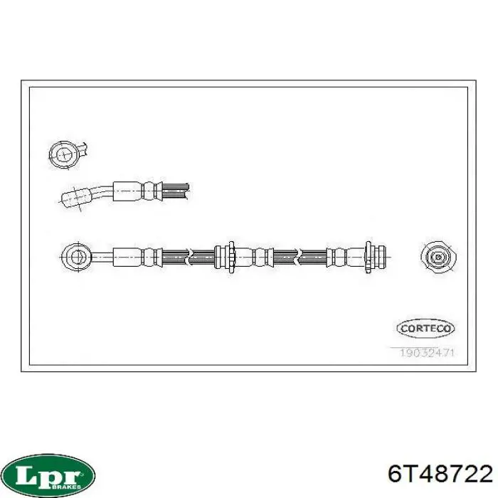 Тормозной шланг LPR 6T48722 цена, от 9.71 USD