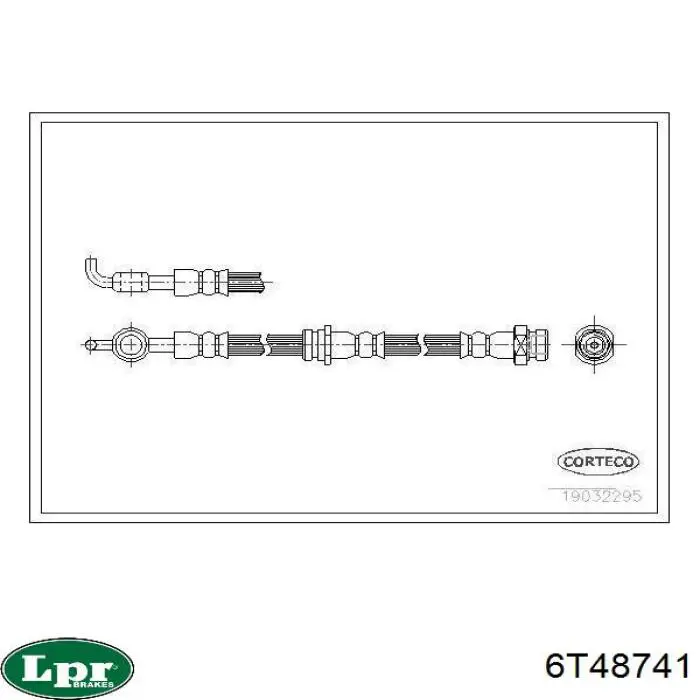 Купить 6T48741 LPR Шланг тормозной передний