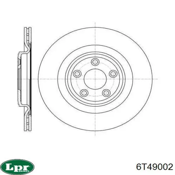 Задний тормозной шланг 6T49002 LPR