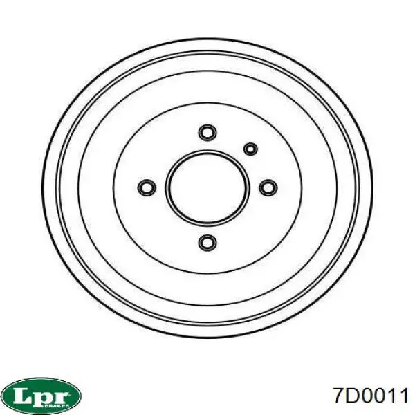 Барабан тормозной задний LPR 7D0011 цена, от 21.83 USD