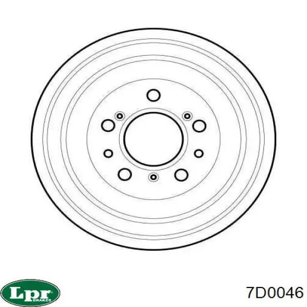 Барабан гальмівний задній 7D0046 LPR