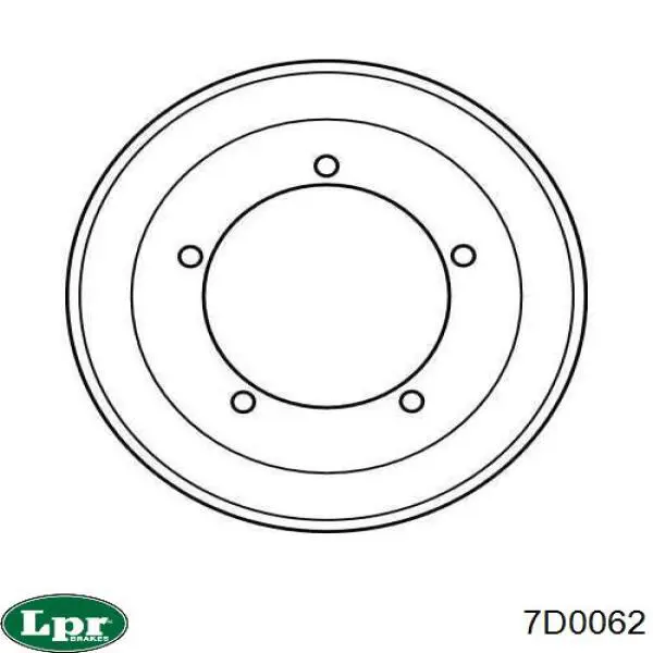 Барабан тормозной задний LPR 7D0062 цена, от 34.76 USD