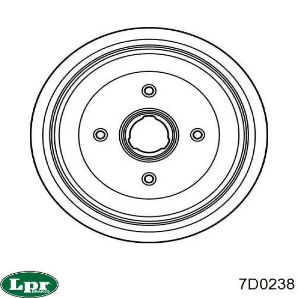 Купить 7D0238 LPR Тормозной барабан