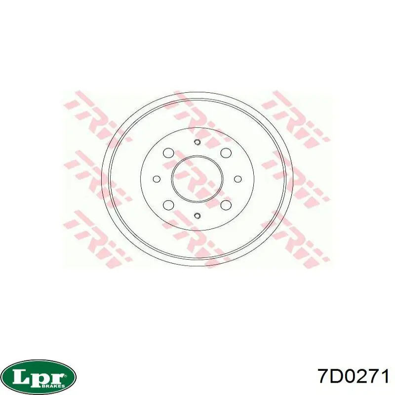 Барабан тормозной задний LPR 7D0271 цена, от 31.98 USD