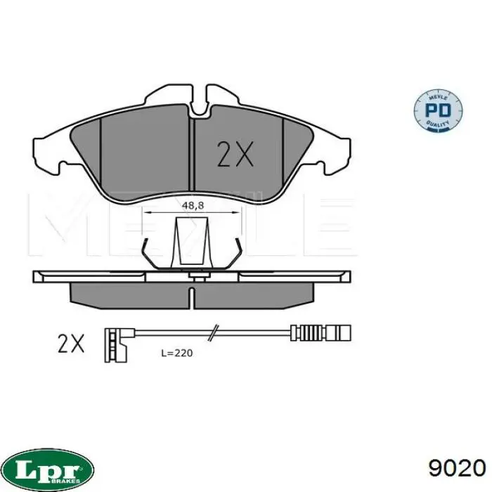 Колодки ручника 9020 LPR