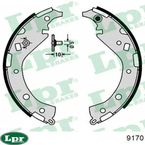Задние барабанные колодки 9170 LPR