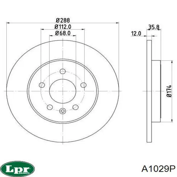 A1029P LPR Дисковый тормоз