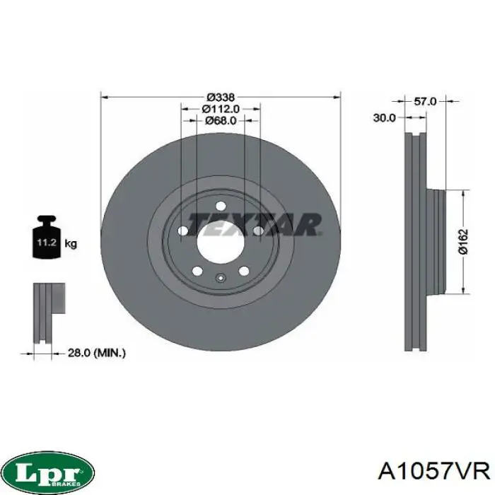 Передние тормозные диски A1057VR LPR