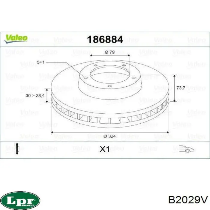 Купить B2029V LPR Ротор тормозной