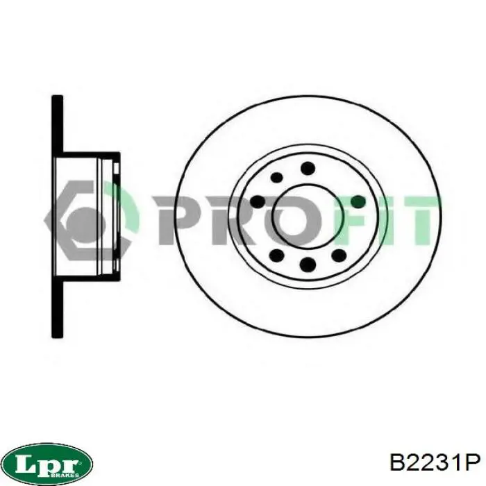 Купить B2231P LPR Ротор тормозной