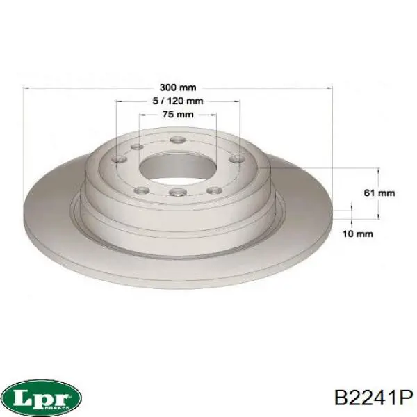 Задний дисковый тормоз LPR B2241P