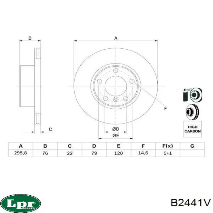 Купить B2441V LPR Ротор тормозной