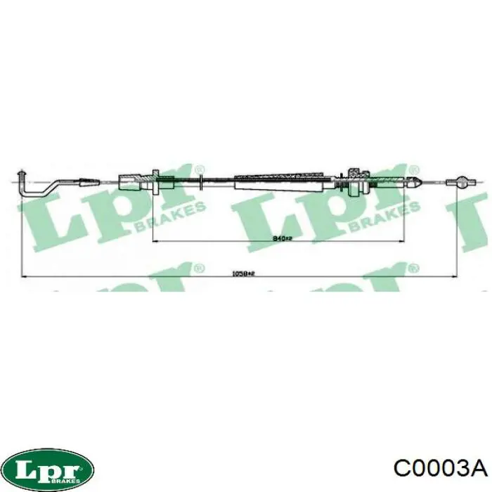 C0003A LPR трос/тяга газа (акселератора)
