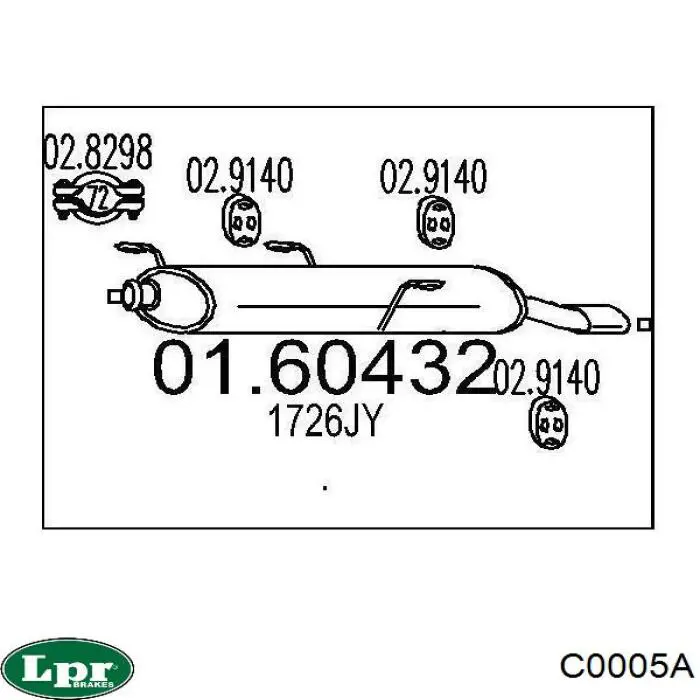 Тяга газа LPR C0005A цена, от 15.19 USD