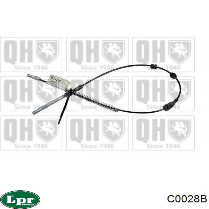 Трос ручного тормоза задний LPR C0028B цена, от 3.86 USD