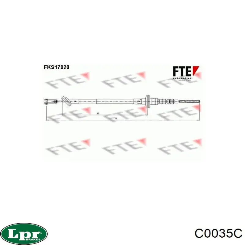 Трос сцепления C0035C LPR