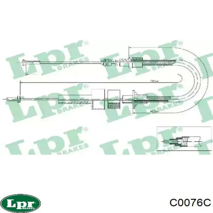 Тросик сцепления Ford 1038238