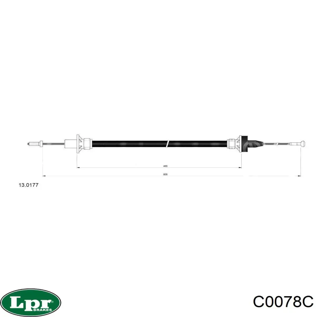Трос сцепления C0078C LPR