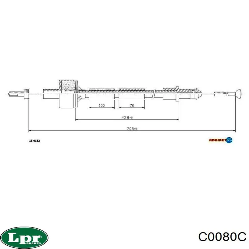 Трос сцепления C0080C LPR