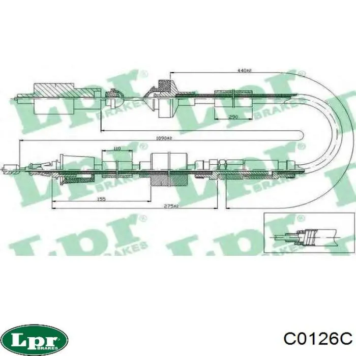 Купить C0126C LPR Трос сцепления