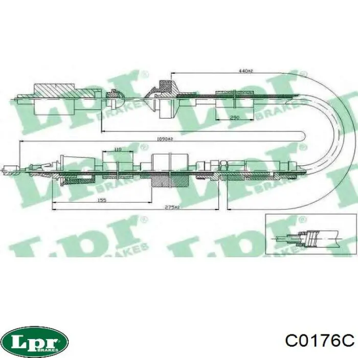 Трос сцепления LPR C0176C цена, от 5.67 USD