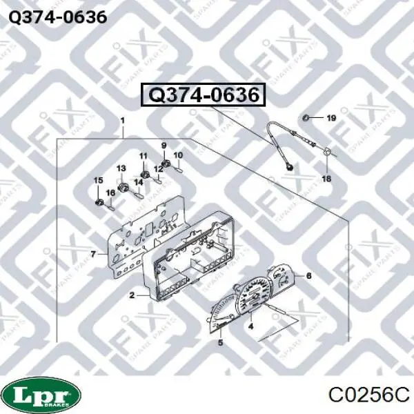 Купить C0256C LPR Трос сцепления