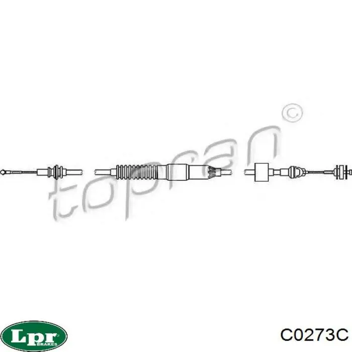 Трос сцепления LPR C0273C цена, от 15.18 USD