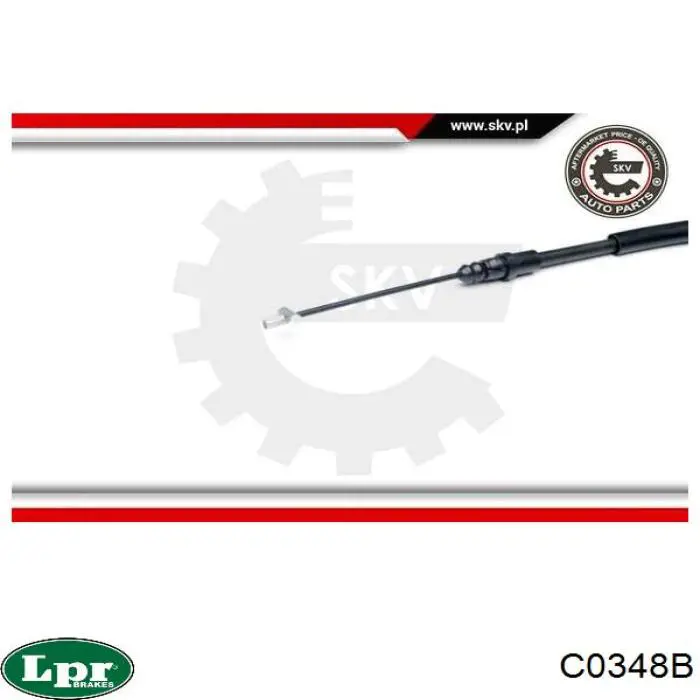 Трос ручного тормоза задний LPR C0348B цена, от 13.48 USD
