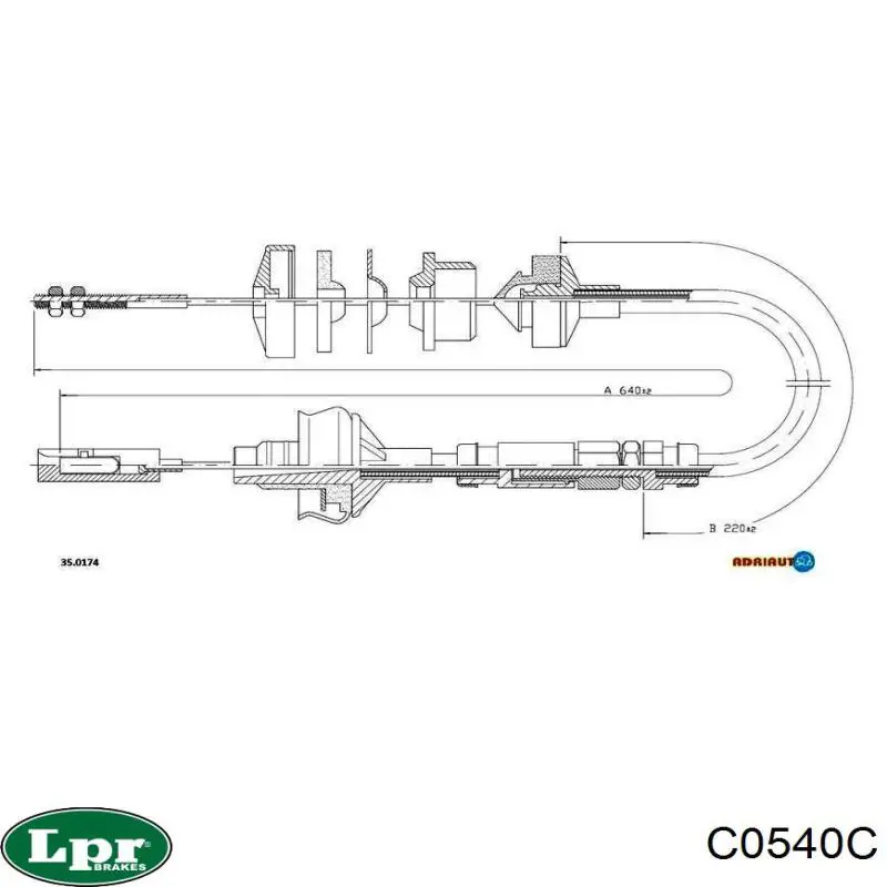 C0540C LPR Трос сцепления